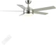 YUHAO 52 Inch Brushed Nickel Ceiling Fan with Light and Remote Control 6 Speed