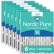 Nordic Pure 20x24x4 (3 5/8) Pleated MERV 14 Air Filters 6 Pack