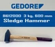 GEDORE 9 E-3 8612000 Sledge Hammer, 3 kg, 600 , B000UZ1Z68, Made in Germany