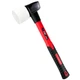 C&T White Rubber Flooring Mallet with Replaceable Head,Non-Marring Head, Fibergl