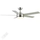 YUHAO 52" Brushed Nickel Ceiling Fan Light Remote