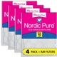 20x25x1 (19_1/2x24_1/2) Nordic Pure Tru Mini Pleat MERV 10 Air Filters 4 Pack