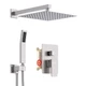 KOJOX Shower System with High Pressure 12 Inch Rainfall 12'', Brushed Nickel