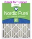 New Nordic Pure Superior Pleated MERV 13 Air Filters, 20x24x4, 2-Pack