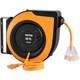 VEVOR 65FT Retractable Extension Cord Reel Power Cord Reel 12AWG/3C SJTOW Black