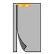 Yotache Reversible Left/Right Opening Magnetic Fits Door Size 32"x80", Black