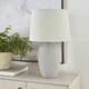 Table Lamp 23 Ceramic Pot Vintage Grey White Washed Nourison BIT05 Home Bedroom