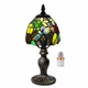 Radtiff Small Stained Glass Table Lamp,6 inch Dragonfly Grape Tiffany Style 3-Co