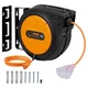VEVOR Retractable Extension Cord Reel, 80 FT, Heavy Duty 80 FT 12AWG, Orange 