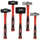 BISupply 5 Piece Hammer Set Mechanic Tool Kit - Nail Hammer Shop Automotive Set