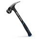 21 Oz One Piece Forged Milled Face Framing Hammer with Rip Claw 0517, Black