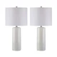 Signature Design by Ashley Steuben Ceramic Table Lamp Set (2), White,