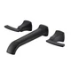Wall Mount Tub Filler Faucet Black High Flow 2 Handles Roman Bathtub Qinkell