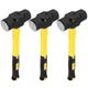 TAICHEUT 3 Pack 3 lbs Sledge Hammer, 14 Inch Drilling Hammer with Steel Head and