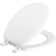 Bemis 650EC-000 Round White Enameled Wood Toilet Seat w/Cover