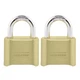 Combination Padlock 2 Pack Inch Brass Gate Lock 175EC2 Master Outdoor Fence Shed