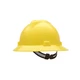 Msa Safety 454730 V-Gard Slotted Full Brim Hard Hat, Staz-On Suspension, Type