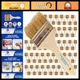 96 Pack 3-Inch Chip Paint Brushes - Pro Grade Light Brown for Painting & Touch-U