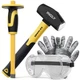 INCLY 4 PCS Geology Rock Pick Equipment Kit, 3 Pound Sledge Rock Hammer with ...
