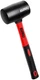 LOZAGU 8oz Rubber Mallet Hammer, Fiberglass Handle, 8oz, Black 