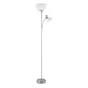 Globe Electric 67134 72" Torchiere Floor Lamp and Adjustable 1 Pack, Silver