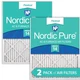 Nordic Pure 20x25x1 (19 1/2 x 24 1/2 x 3/4) Pleated MERV 14 Air Filters 2 Pack