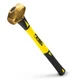 Brass Hammer - 3 lb. USA Made Non-Sparking Hammer with 14" Fiberglass Handle ...