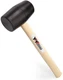YIYITOOLS YY-2-005 Rubber Mallet Hammer With Wood Handle&ndash;24-oz, black 24oz