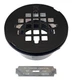 Westbrass A206P-62 2" No-Caulk PVC Compression Shower Drain with 4-1/4" Round...