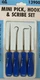 S & G Tool Aid 13900 Heavy Duty 4 Piece Mini Picks, Hook and Scribe Set  