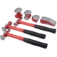 Titan 15084 Auto Body Hammer Set, 7 Piece, with Three Fiberglass Handled Hammers