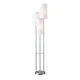 Floor Lamp 3 Light Pull Chain Two Tier Storage 68 Brushed Steel White Adesso