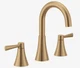 Moen 84023BZG Ronan Widespread Bathroom Faucet w/ Valve & Drain Bronzed Gold