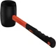 Rubber Hammer with Shock Absorbing Fibre Handle, 12 Oz Mallet for Camping, Floor
