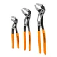 Klein Tools D5053KIT 3-Piece Classic Klaw Pump Pliers Set, 7-Inch, Orange