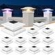 Solar Post Cap Lights 12 Pack 4x4 5x5 6x6 IP65 Waterproof RGB TZ15RGB APONUO