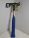 EstWing E311 11oz Scored Face Drywall Hammer, Steel, Blue Shock Reduction Grip