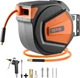 VEVOR Retractable Air Hose Reel, 3/8IN x 65FT Hybrid x 65FT, Orange 