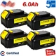 4 Pack 6.0/9.0AH For DeWalt 20V 20 Volt Max XR Lithium Battery DCB206-2 DCB205-2