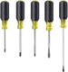 Klein Tools 80031 Screwdriver Set, Made in USA, 5-Piece Kit Includes 2 Slotted,