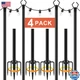 Ailbton 10Ft String Light Poles 4 Packlight Poles For Outside Lightsoutdoor