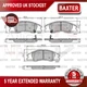 Fits Kia Cerato 2004-2009 1.5 CRDi 1.6 2.0 Baxter Front Brake Pads Set