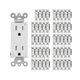 CML 15 Amp Decorator Wall Recetpacle Outlet, 50 Pack Tamper Resistant (TR) De...