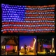 American Flag LED Net Lights 2m x 1m Outdoor Waterproof Patriotic Holiday