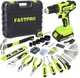 FASTPRO 177-Piece 20V Cordless Lithium-ion Drill Driver and Home Tool Green