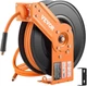 VEVOR Retractable Air Hose Reel, 3/8IN x 50FT Rubber x