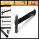 12oz Ball Pein Hammer - Forged Steel Head, 12" Shock Absorbing Handle, Rubber Gr