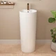 Pedestal Sink 15 X Circular Basin White Ceramic DeerValley DV-1P527 Led Apex