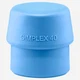 Halder Simplex Soft Blue Rubber Replacement Face Insert, Non-Marring, 1.57"