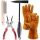 Glarks 5Pcs Welding Slag Removal Tool Set, Include 10 Welding Chipping Hammer...